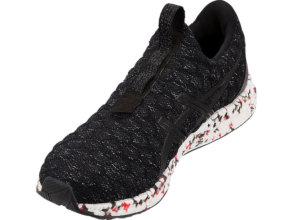 Asics Hypergel-Kenzen Running Shoes For Men Black/Red/Dark Grey 947IWXYA