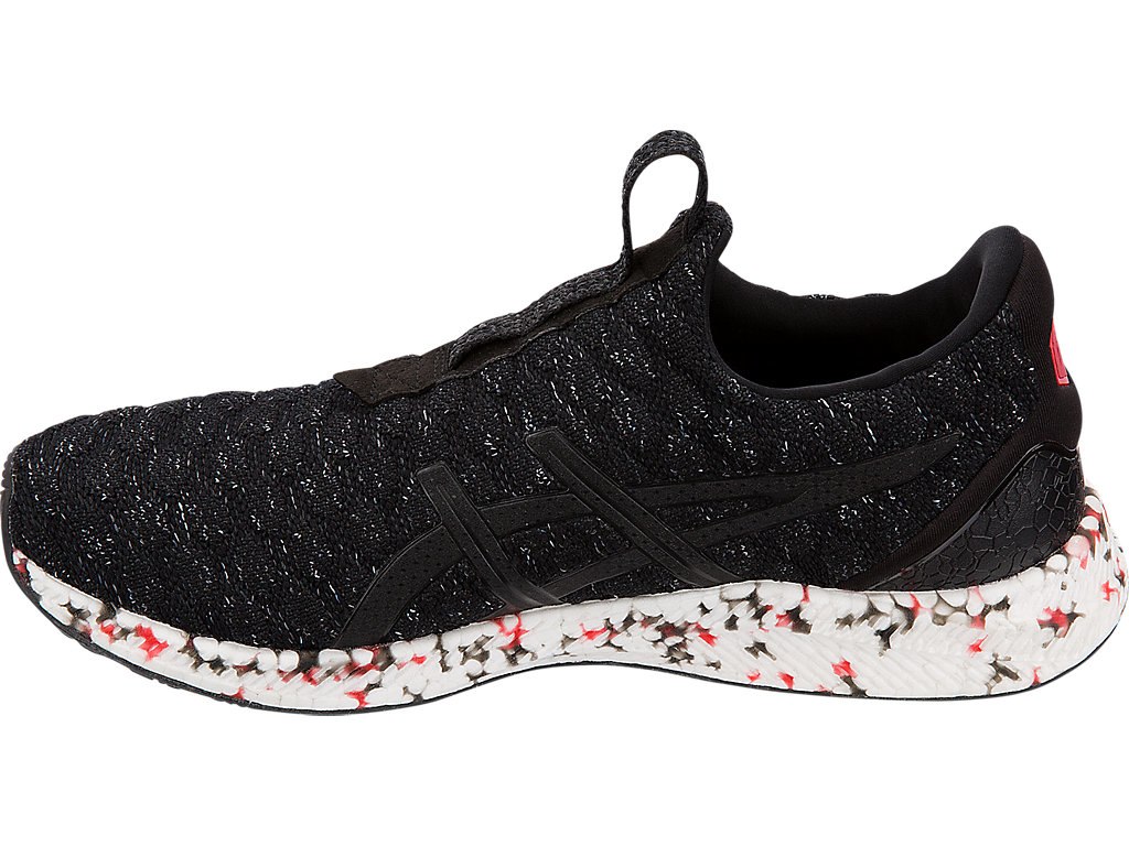 Asics Hypergel-Kenzen Running Shoes For Men Black/Red/Dark Grey 947IWXYA
