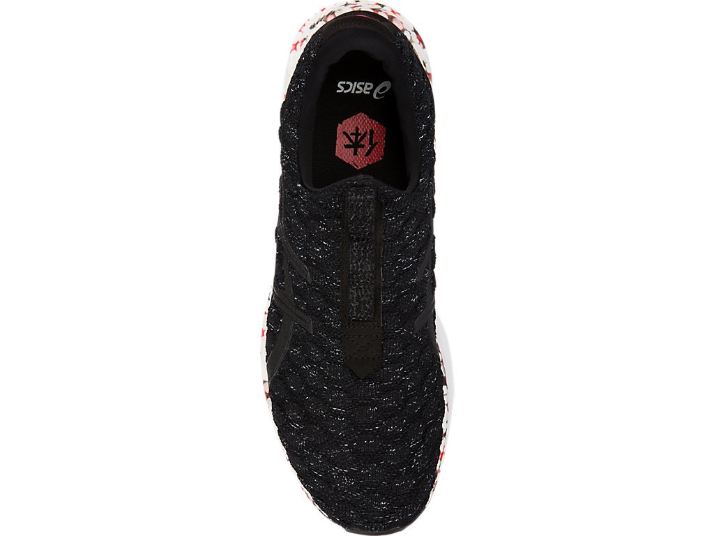 Asics Hypergel-Kenzen Running Shoes For Men Black/Red/Dark Grey 947IWXYA