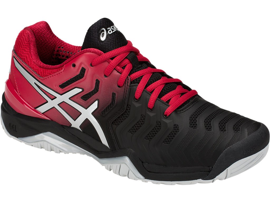 Asics Gel-Resolution 7 Tennis Shoes For Men Black/Silver 950MIKQW