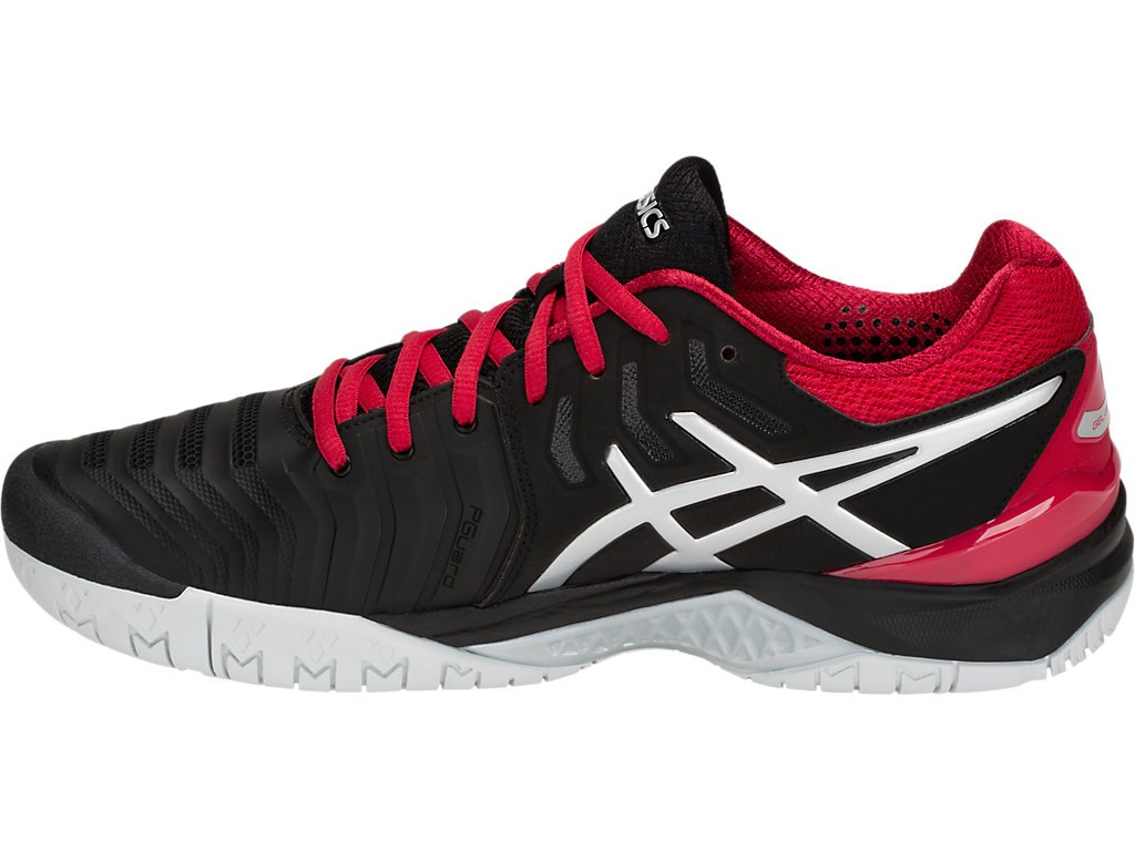 Asics Gel-Resolution 7 Tennis Shoes For Men Black/Silver 950MIKQW