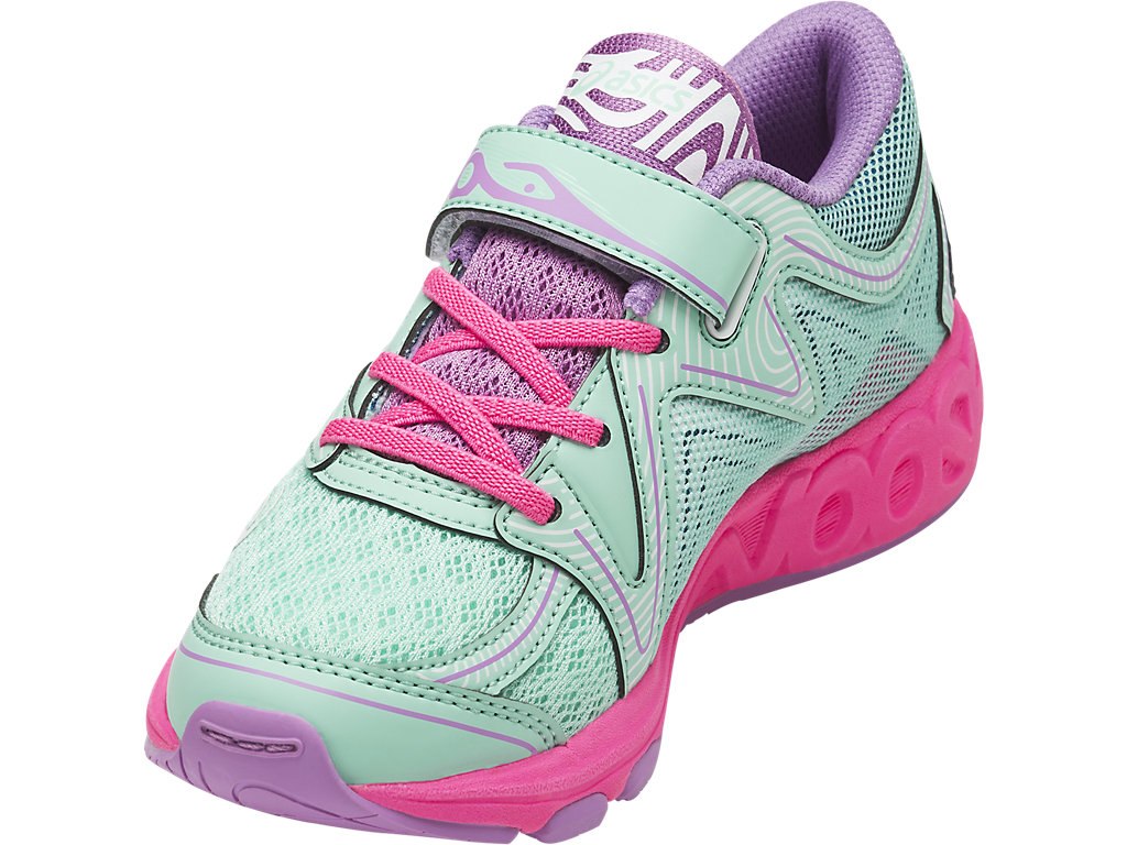 Asics Noosa Running Shoes For Kids Green/White/Pink 958KSZZI