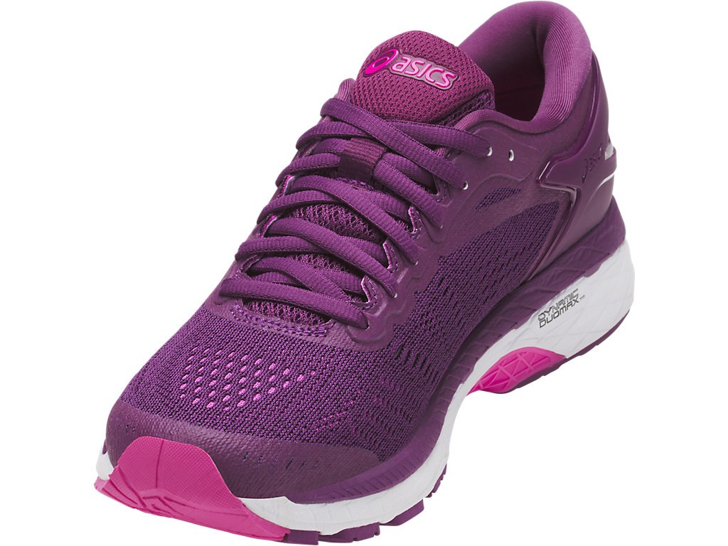Asics Gel-Kayano 24 Running Shoes For Women Pink/White 960XFMIY