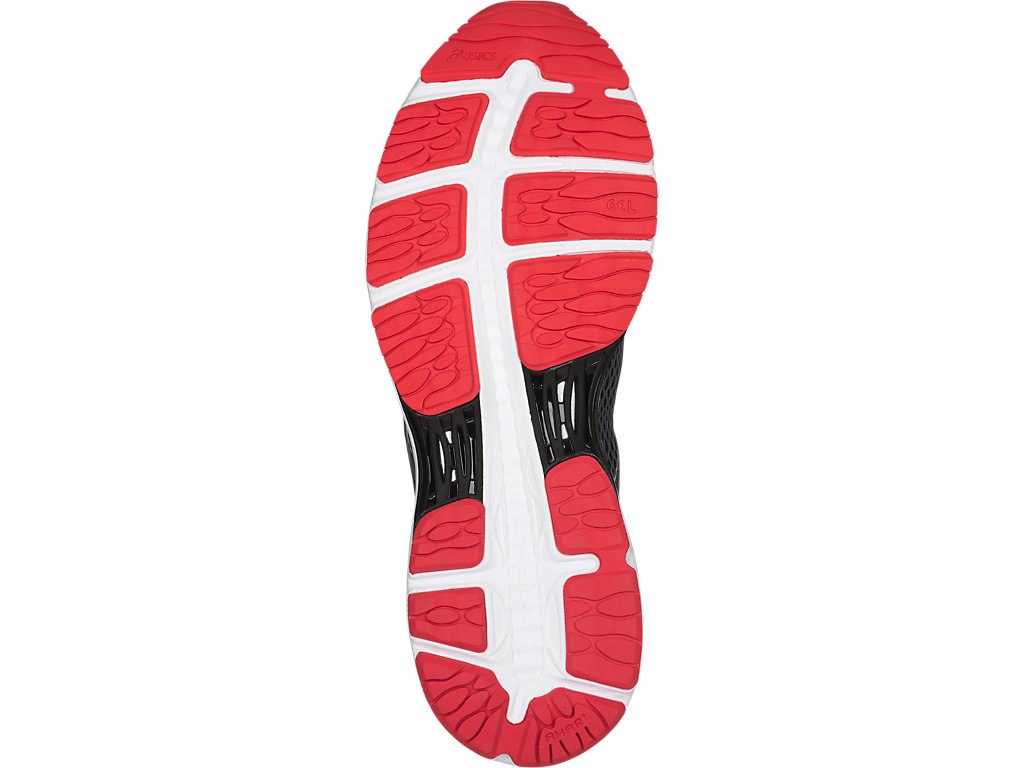 Asics Gel-Cumulus 19 Running Shoes For Men Black/Dark Grey/Red 964EBKWR