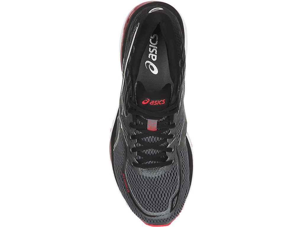Asics Gel-Cumulus 19 Running Shoes For Men Black/Dark Grey/Red 964EBKWR