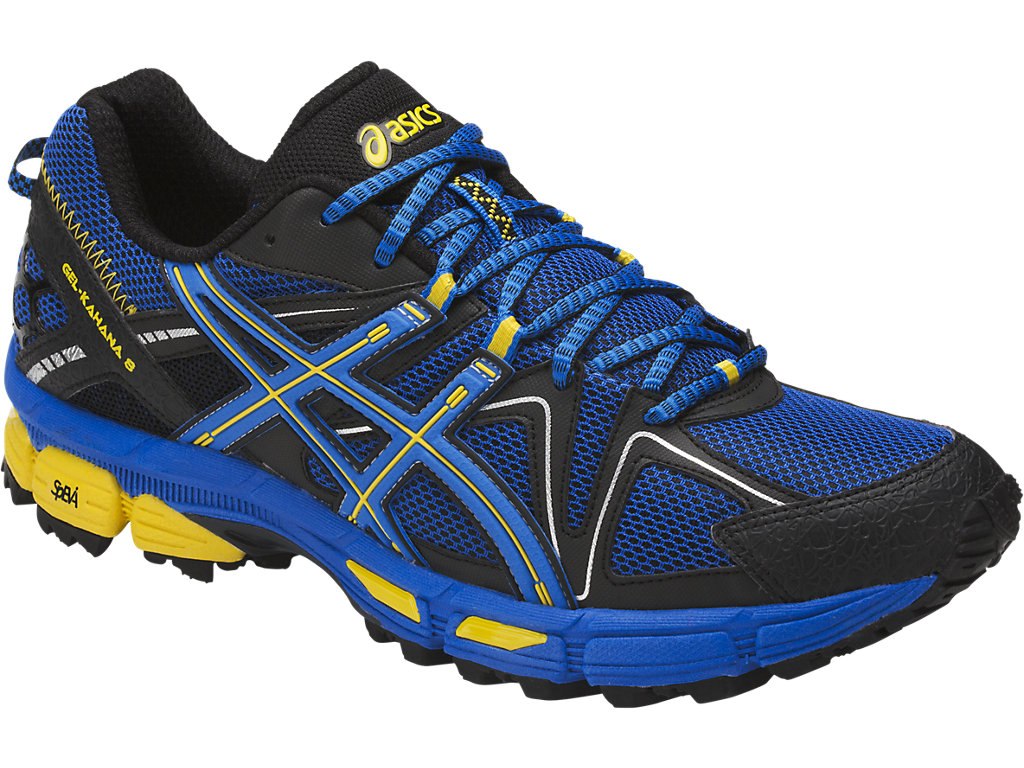 Asics Gel-Kahana 8 Running Shoes For Men Blue/Yellow/Black 964WWRLH