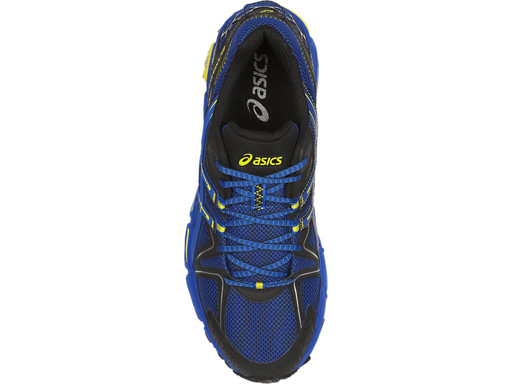 Asics Gel-Kahana 8 Running Shoes For Men Blue/Yellow/Black 964WWRLH