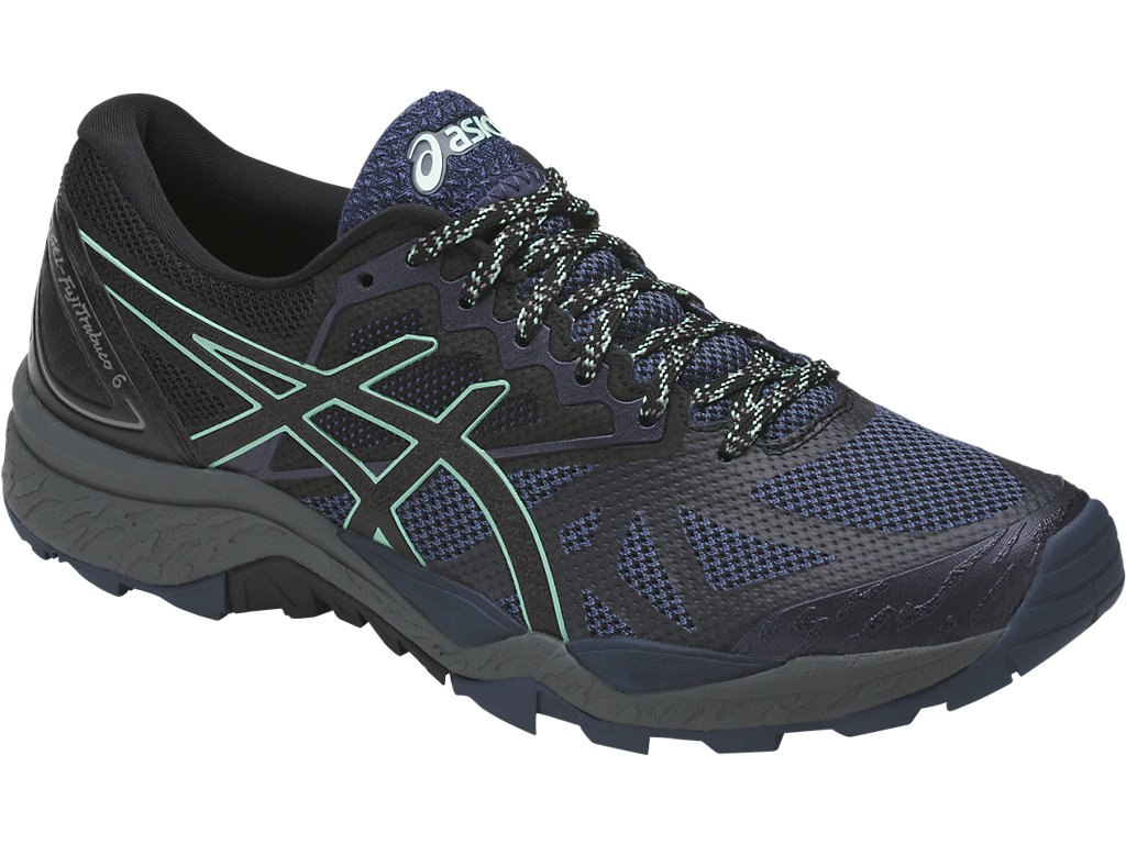 Asics Gel-Fujitrabuco 6 Running Shoes For Women Blue/Black/Green 973ASZUD