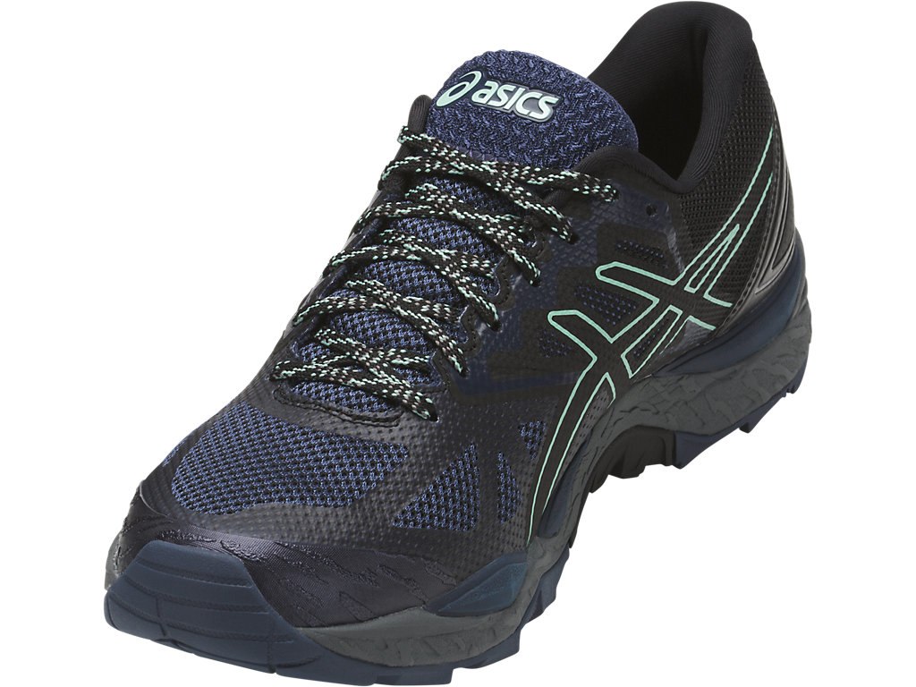 Asics Gel-Fujitrabuco 6 Running Shoes For Women Blue/Black/Green 973ASZUD