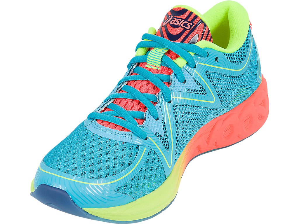 Asics Noosa Ff Running Shoes For Women Light Turquoise/Coral/Yellow 976OUUFH