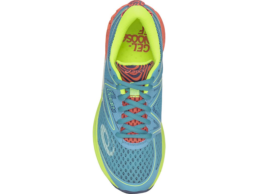 Asics Noosa Ff Running Shoes For Women Light Turquoise/Coral/Yellow 976OUUFH