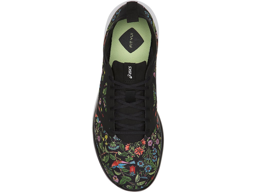Asics Gel-Fit Yui Fitness Shoes For Women Black/Light Green/Silver 986KIRYM