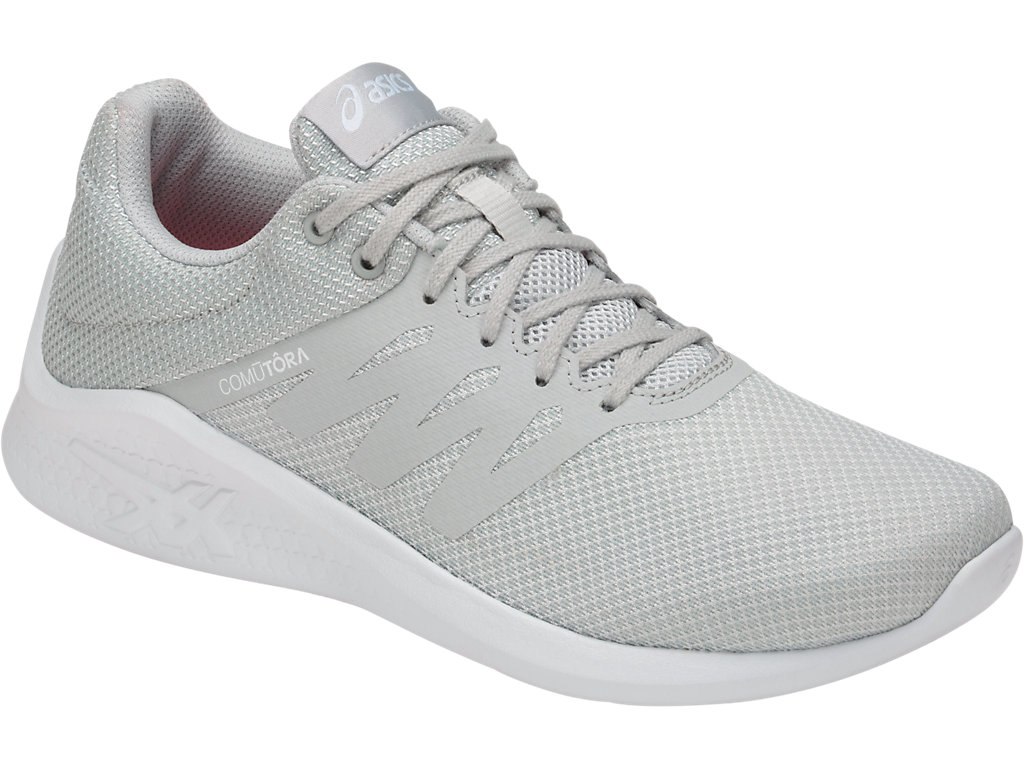 Asics Comutora Running Shoes For Women Grey/White 989MPEZU