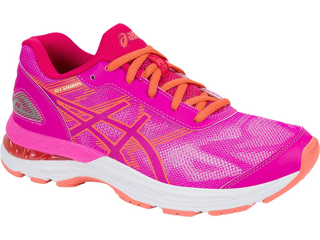 Asics Gel-Nimbus 19 Running Shoes For Kids Pink/Coral Pink 994IZOUP