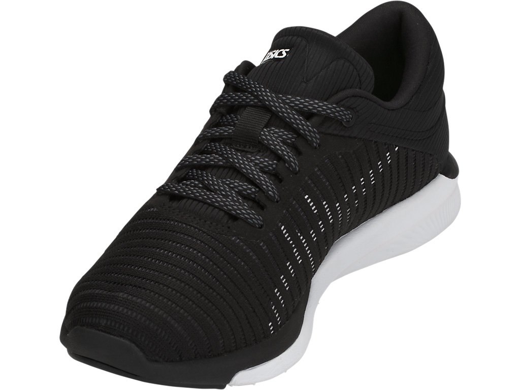 Asics Fuzex Rush Running Shoes For Women Black/White/Dark Grey 994XPKCW
