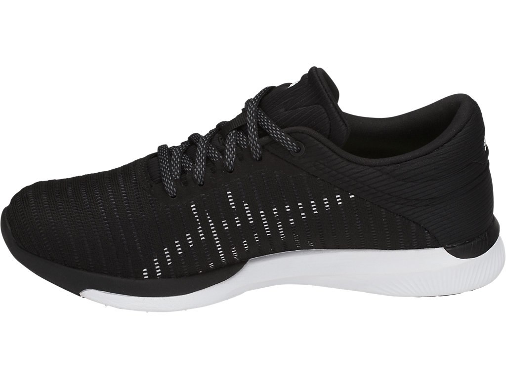 Asics Fuzex Rush Running Shoes For Women Black/White/Dark Grey 994XPKCW