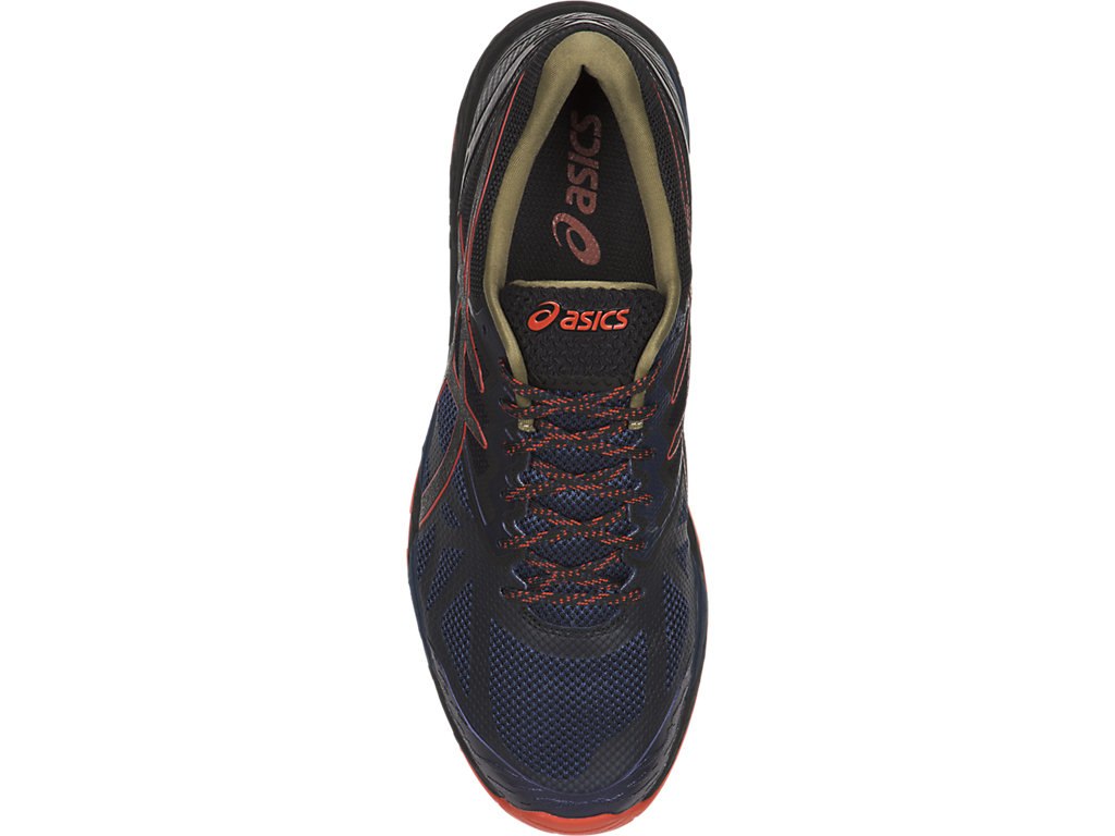 Asics Gel-Fujitrabuco 6 Running Shoes For Men Blue/Black/Red 995ZOAIK