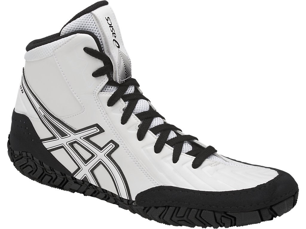 Asics Aggressor 3 Shoes For Men White/Black 996LYYUW