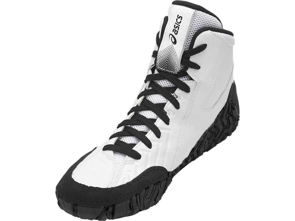 Asics Aggressor 3 Shoes For Men White/Black 996LYYUW