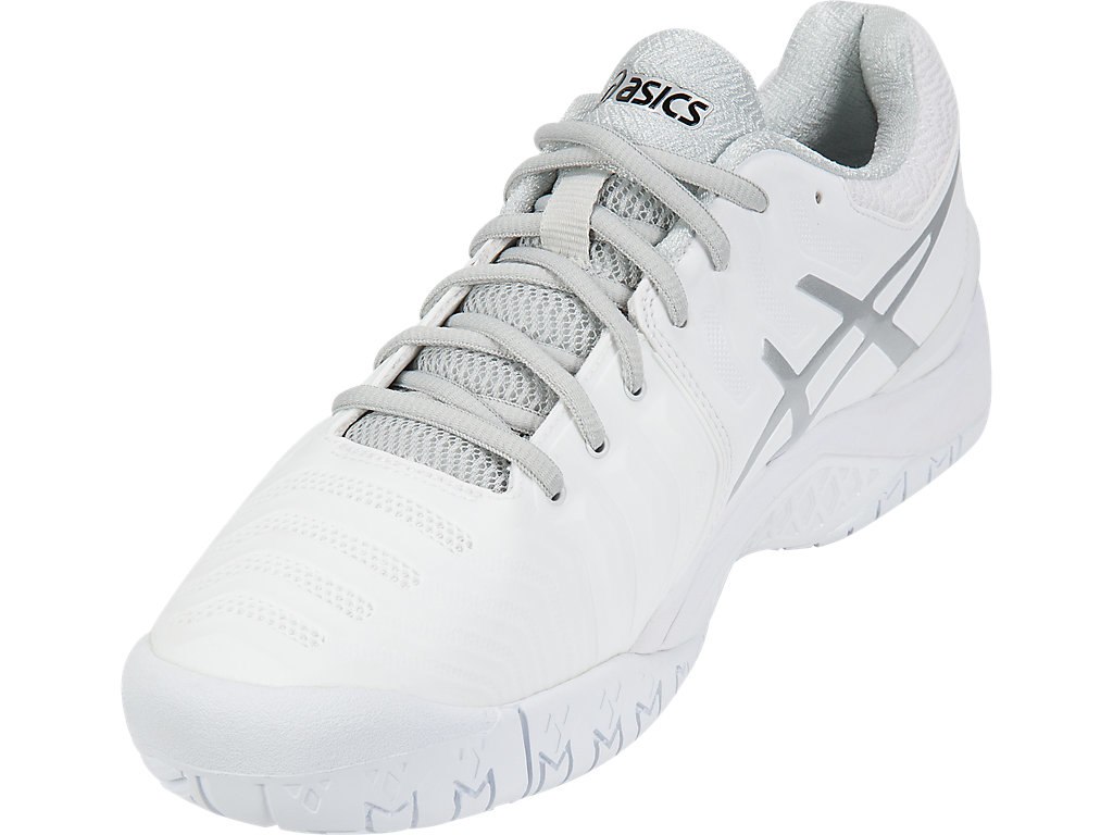 Asics Gel-Resolution 7 Tennis Shoes For Men White/Silver 999ENFXT