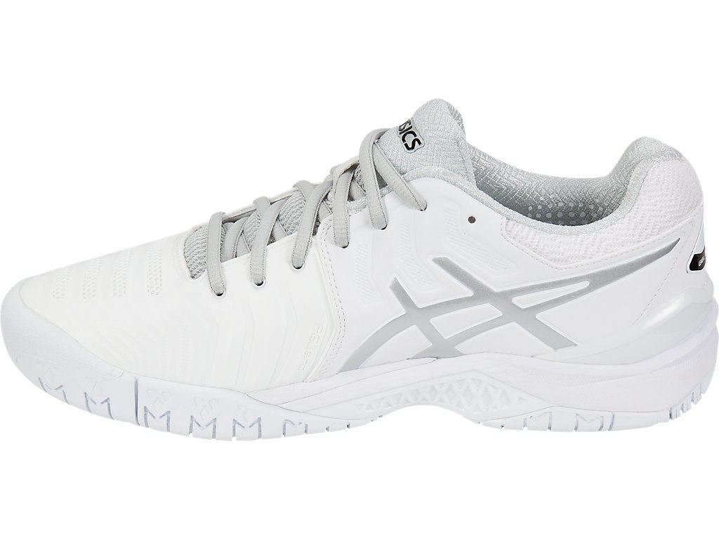 Asics Gel-Resolution 7 Tennis Shoes For Men White/Silver 999ENFXT
