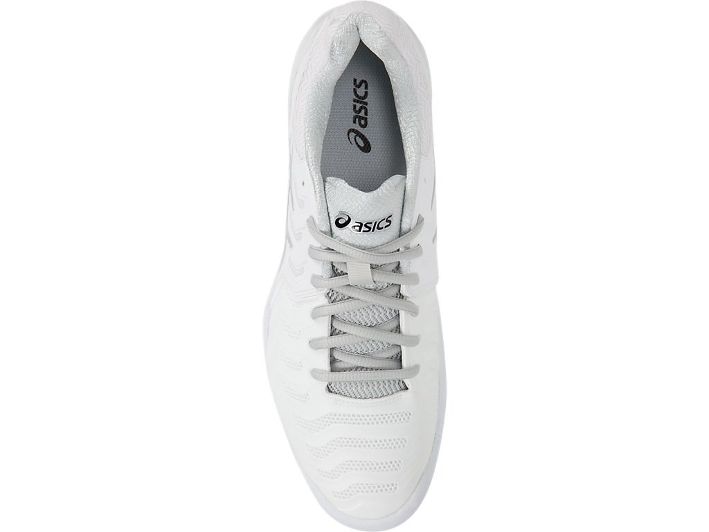 Asics Gel-Resolution 7 Tennis Shoes For Men White/Silver 999ENFXT